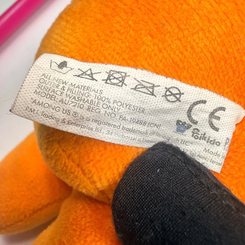 Among Us Orange Crewmate Plush Grey Ram Horns Gaming Collectible 7 Inch